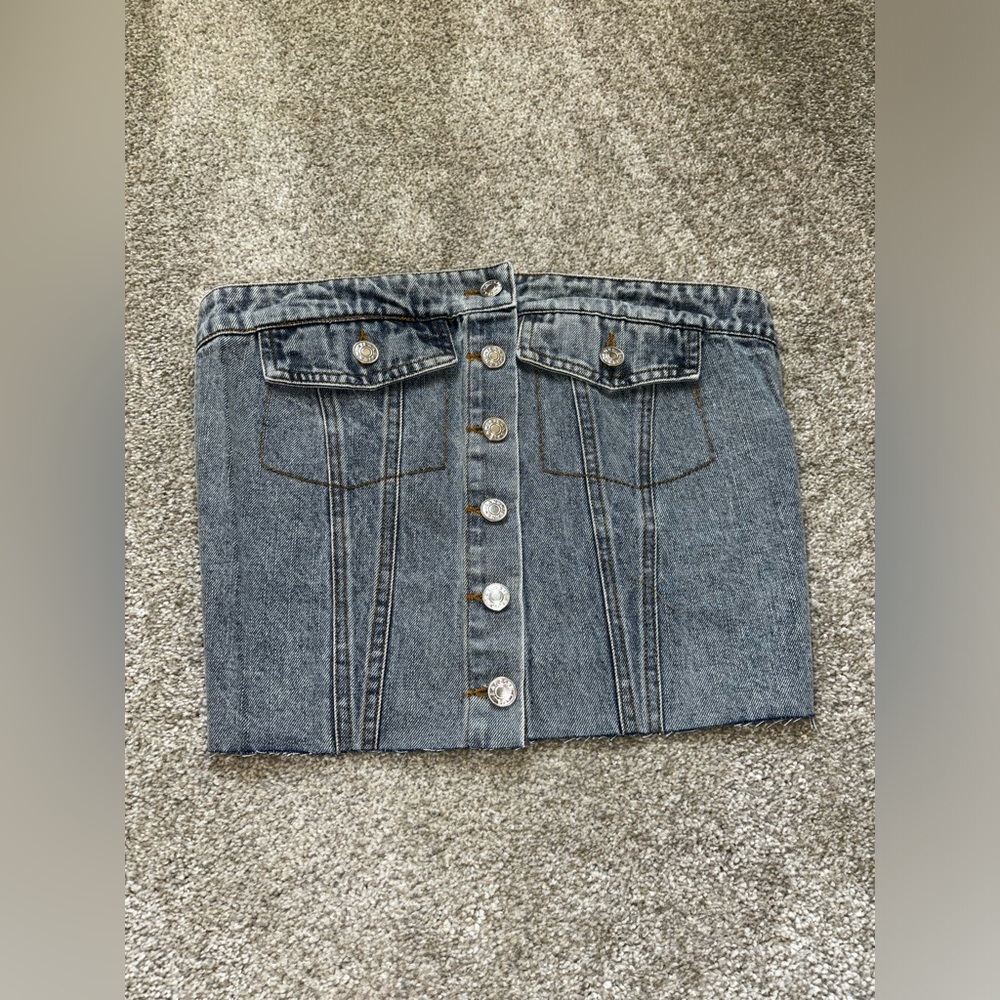 Jean tube top